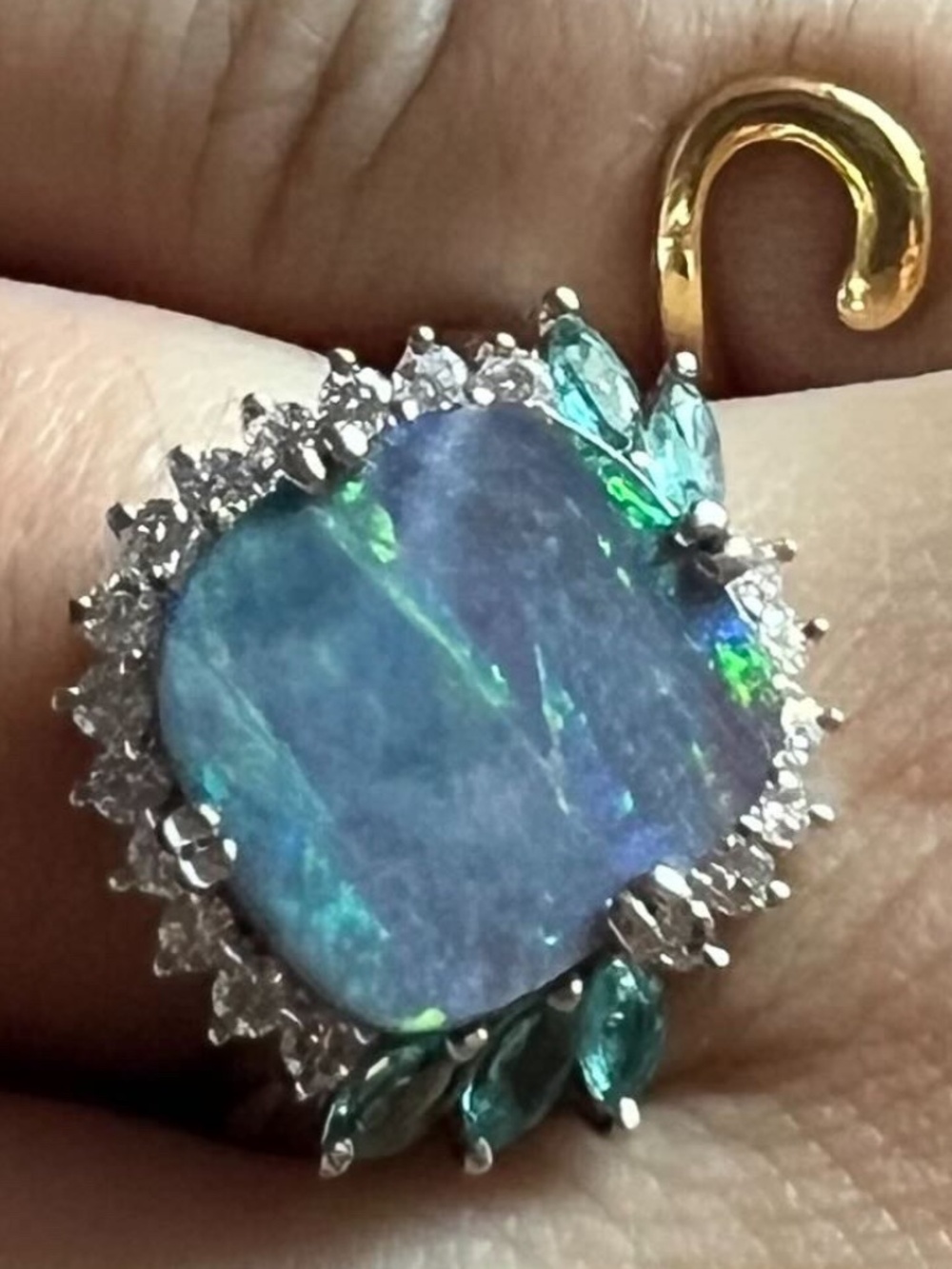 Boulder opal Ring